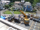 道路拡張による電柱移設